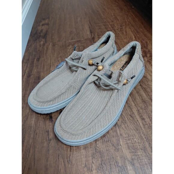 Skechers 210776 Air-cooled Luxe Foam Taupe Flats Shoes  Men Sz 9.5 main image 7